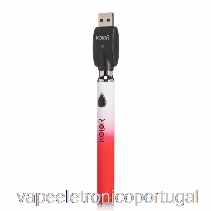Vape Eletronico Leaf Buddi Kolor Twist Slim 650mah Bateria Vermelha